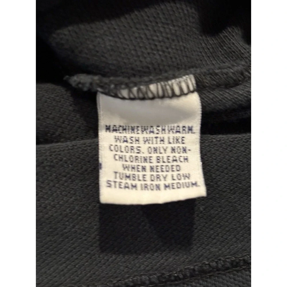 Vintage Polo Ralph Lauren Black Pique Polo Shirt XL Red Pony